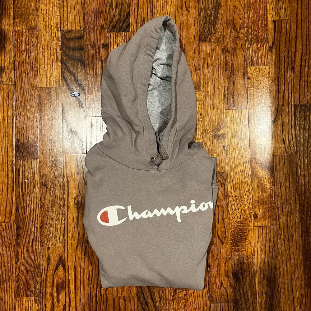 Men’s Tan Champion Sweatshirt Hoodie - Size Small